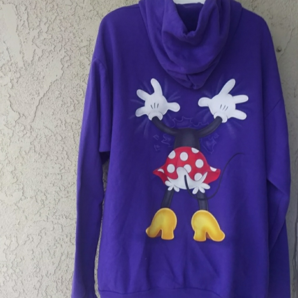 Disney by hanes hoody purple Minnie Mouse sweater - Picture 4 of 8
